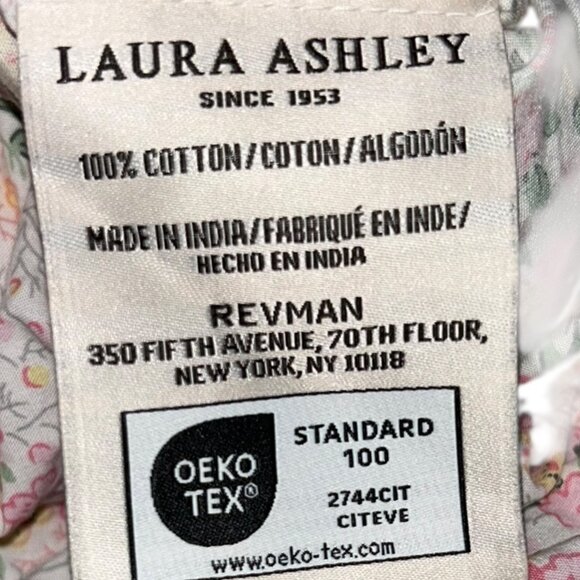 laura ashley 100% cotton TWIN sheet set 3 pieces liberty pink flowers print - Picture 2 of 3